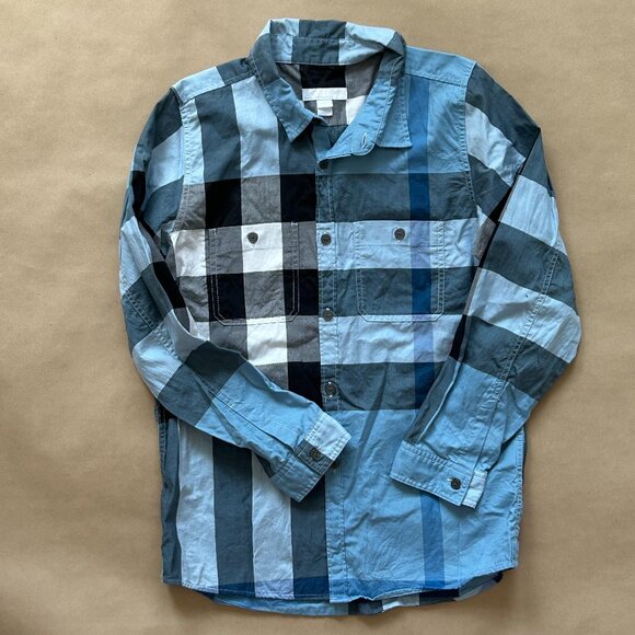 Burberry Kids Blue Camper Check Button Down | 10Y - Picture 1 of 8